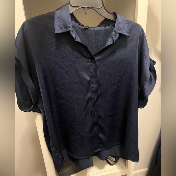 Banana Republic Tops - Banana Republic Midnight Blue Textured Shirt